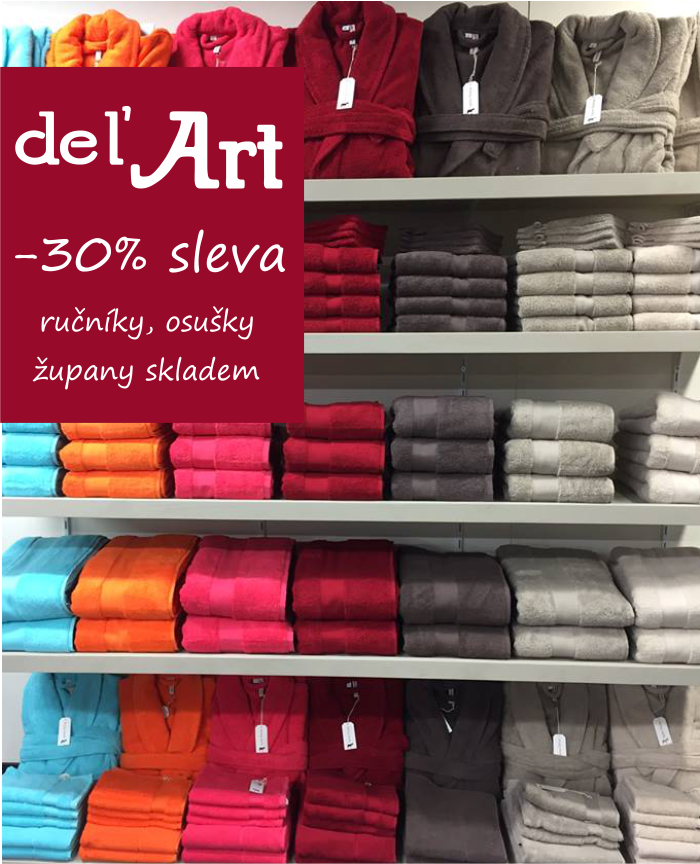 30 sleva župany, ručníky a